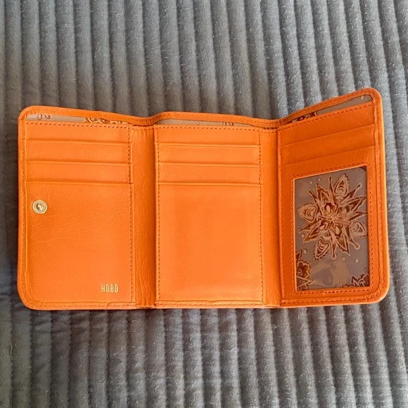 HOBO Leather Wallet Trio - Cream, Blue, and Orange - Picture 7 of 8